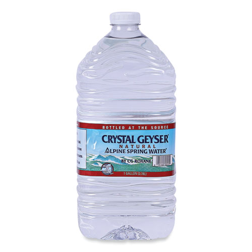 Image of Crystal Geyser® Alpine Spring Water, 1 Gal Bottle, 6/Carton