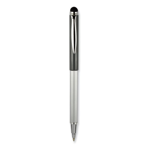 Image of Zebra® Styluspen Telescopic Ballpoint Pen/Stylus, Retractable, Medium 1 Mm, Black Ink, Blue/Gray Barrel, 2/Pack
