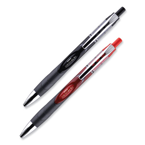 Sarasa Dry Gel X30 Gel Pen, Retractable, Medium 0.7 mm, Red Ink, Red/Black/Silver Barrel, 12/Pack