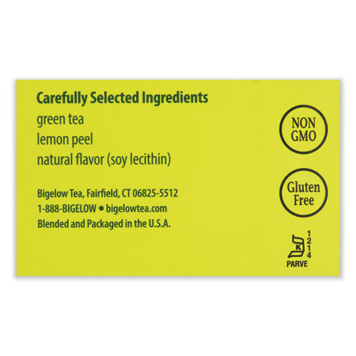 Image of Bigelow® Green Tea With Lemon, Lemon, 0.34 Lbs, 28/Box