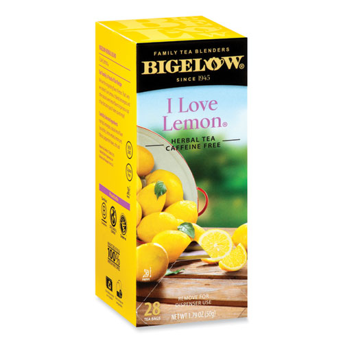 I Love Lemon Herbal Tea, 0.06 oz Tea Bag, 28/Box