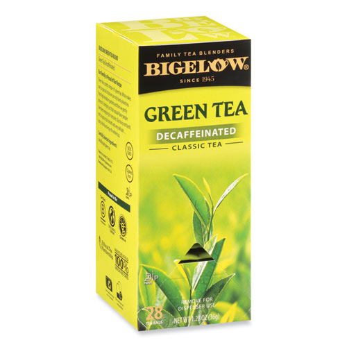 Bigelow® Decaffeinated Green Tea, Green Decaf, 0.34 Lbs, 28/Box