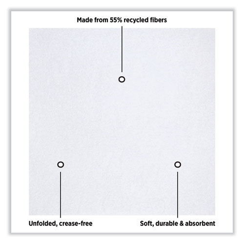Image of Hoffmaster® Linen-Like Natural Flat Pack Napkin, Ultraply, 16" X 16", White, 1,200/Carton