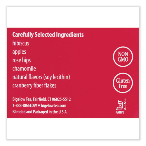 Image of Bigelow® Cranberry Apple Herbal Tea, 28/Box
