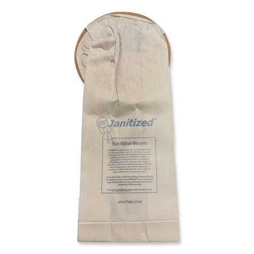 Image of Janitized® Vacuum Filter Bags Designed To Fit Proteam 10 Qt Super Coach/Megavac, 100/Carton