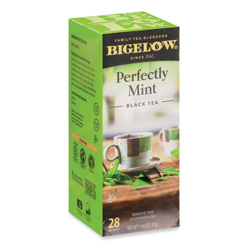 Bigelow® Perfectly Mint Black Tea, 28/Box