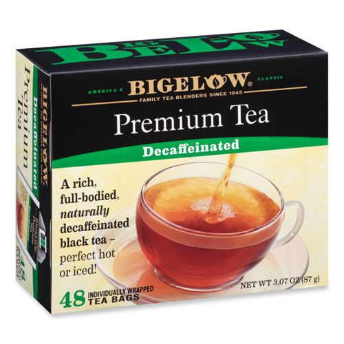 Single Flavor Tea, Decaffeinated Black, 48 Bags/Box