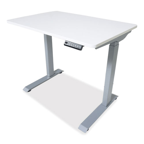 Image of Electric Height Adjustable Standing Desk, 36 x 23.6 x 38.7 to 48.4, White, Ships in 1-3 Business Days