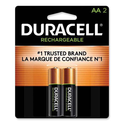 Duracell® Rechargeable StayCharged NiMH Batteries, AA, 2/Pack