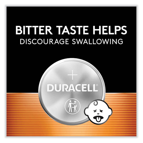 Image of Duracell® Lithium Coin Batteries With Bitterant, 2032, 4/Pack