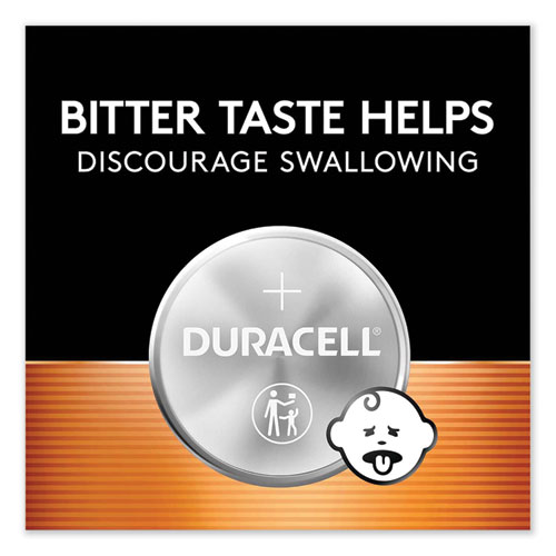 Image of Duracell® Lithium Coin Batteries With Bitterant, 2016, 2/Pack
