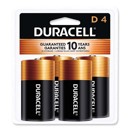 Image of Duracell® Coppertop Alkaline D Batteries, 4/Pack