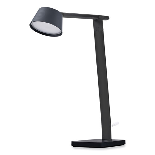 PureOptics Verve Designer Series LED Desk Lamp with USB Port, 17.32" High, Black