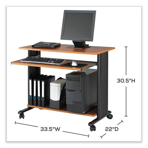 Image of Safco® Muv Standing Desk, 35.5" X 22" X 30.5", Cherry, Ships In 1-3 Business Days