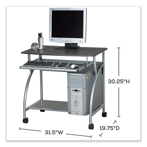 Image of Safco® Eastwinds Series Argo Pc Workstation, 31.5" X 19.75" X 30.25", Anthracite, Ships In 1-3 Business Days