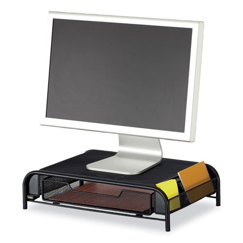 Image of Safco® Powered Onyx Monitor Stand, 18.25" X 11.75" X 4.5", Black, Ships In 1-3 Business Days