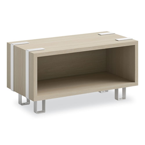 Safco® Ready Home Office Small Stackable Storage, 1-Shelf, 24W X 12D X 12.25H, Beige/White, Ships In 1-3 Business Days