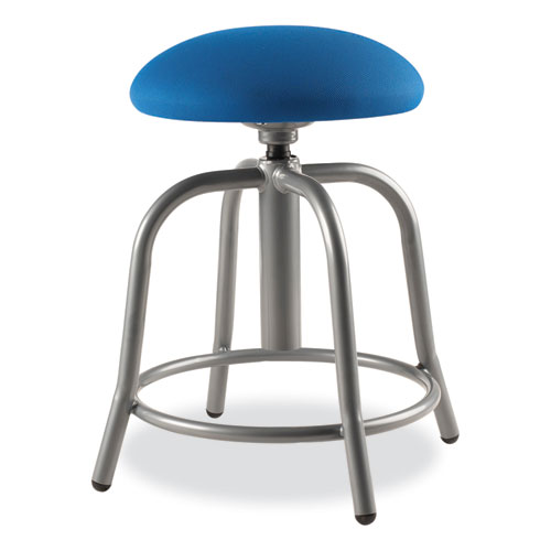 6800 Series Height Adj Fabric Padded Seat Stool, Supports 300lb, 18"-25" Ht, Cobalt Blue Seat/Gray Base,Ships in 1-3 Bus Days