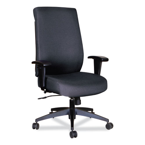 Image of Alera Wrigley Series High Performance High-Back Synchro-Tilt Task Chair, Supports 275 lb, 17.24" to 20.55" Seat Height, Black