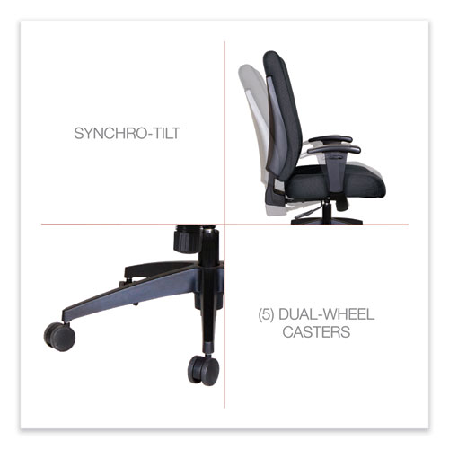 Image of Alera® Wrigley Series High Performance High-Back Synchro-Tilt Task Chair, Supports 275 Lb, 17.24" To 20.55" Seat Height, Black