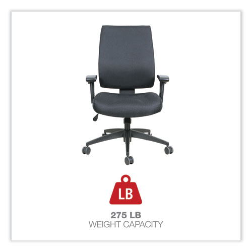 Image of Alera® Wrigley Series High Performance Mid-Back Synchro-Tilt Task Chair, Supports 275 Lb, 17.91" To 21.88" Seat Height, Black