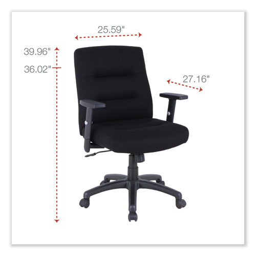 Image of Alera® Kesson Series Petite Office Chair, Supports Up To 300 Lb, 17.71" To 21.65" Seat Height, Black