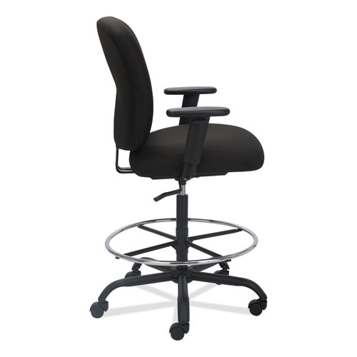 Alera Mota Series Big and Tall Stool, Supports Up to 450 lb, 28.74" to 32.67" Seat Height, Black
