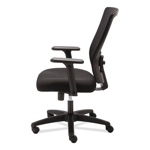 Image of Alera® Envy Series Mesh High-Back Swivel/Tilt Chair, Supports Up To 250 Lb, 16.88" To 21.5" Seat Height, Black