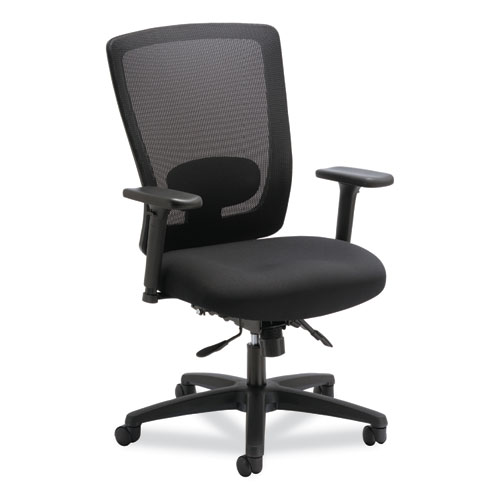 Alera® Envy Series Mesh Mid-Back Multifunction Chair, Supports Up To 250 Lb, 17" To 21.5" Seat Height, Black