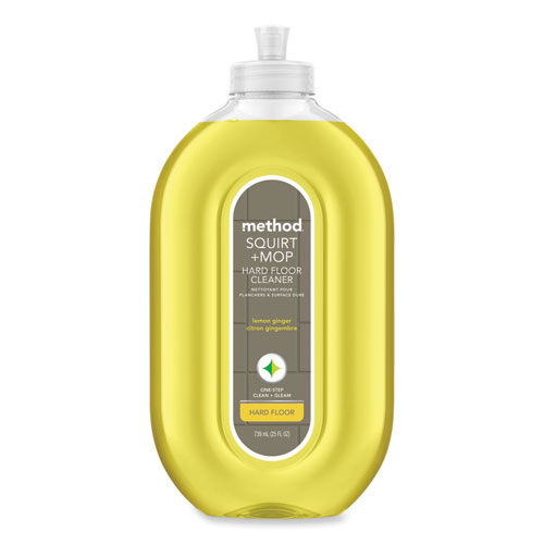 Method® Squirt + Mop Hard Floor Cleaner, 25 Oz Spray Bottle, Lemon Ginger, 6/Carton