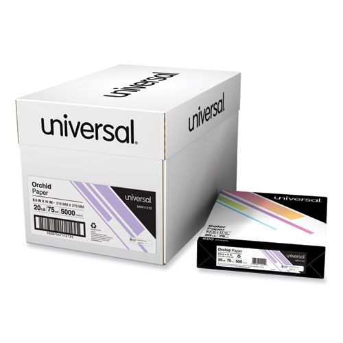 Universal® Deluxe Colored Paper, 20 Lb Bond Weight, 8.5 X 11, Orchid, 500/Ream