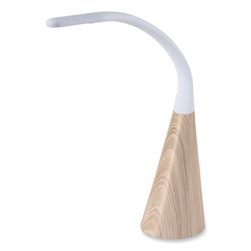 Office Flexible Wood Grain Desk Lamp, 20.47" High, Wood Grain