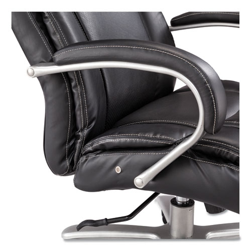 Lineage Big&Tall Mid Back Task Chair 24.5" Back, Max 350lb, 19.5" to 23.25" High Black Seat,Chrome,Ships in 1-3 Business Days