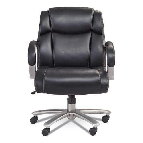 Image of Safco® Lineage Big&Tall Mid Back Task Chair 24.5" Back, Max 350Lb, 19.5" To 23.25" High Black Seat,Chrome,Ships In 1-3 Business Days
