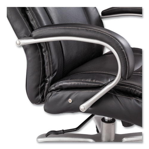 Image of Safco® Lineage Big&Tall Mid Back Task Chair 28" Back, Max 400 Lb, 21.5" To 25.25" High Black Seat, Chrome,Ships In 1-3 Business Days