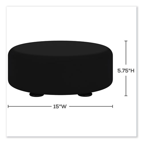 Learn 15" Round Vinyl Floor Seat, 15" dia x 5.75"h, Black, Ships in 1-3 Business Days