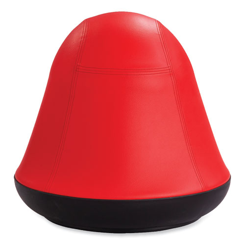 Runtz Swivel Ball Chair, Backless, Supports Up to 250 lb, Red Vinyl, Ships in 1-3 Business Days