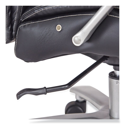 Image of Safco® Lineage Big and Tall High Back Task Chair, Supports Up to 500 lb, 20.5" to 24.25" Seat Height, Black Seat, Chrome Base