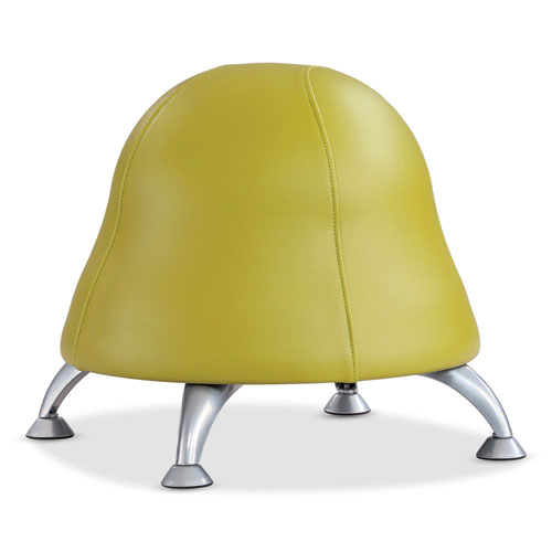 Runtz Ball Chair, Backless, Supports Up to 250 lb, Green Vinyl Seat, Silver Base, Ships in 1-3 Business Days