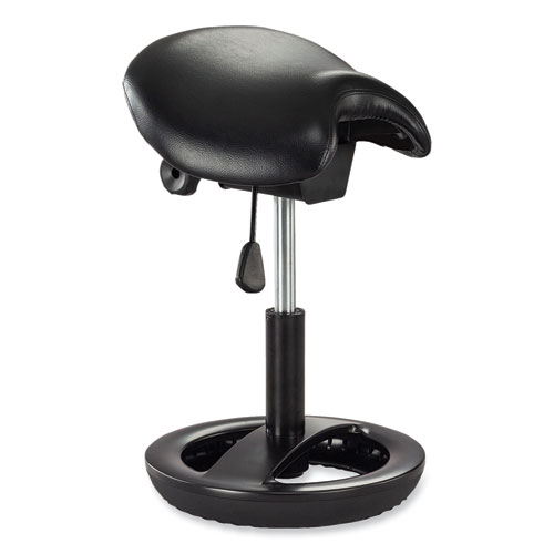 Image of Safco® Twixt Sitting-Height Saddle Seat Stool, Backless, Max 300Lb, 19" To 24" High Seat,Black Seat/Base, Ships In 1-3 Business Days