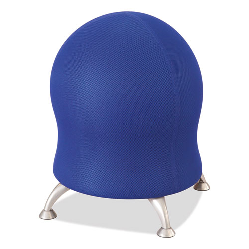 Zenergy Ball Chair, Backless, Supports Up to 250 lb, Blue Fabric, Ships in 1-3 Business Days