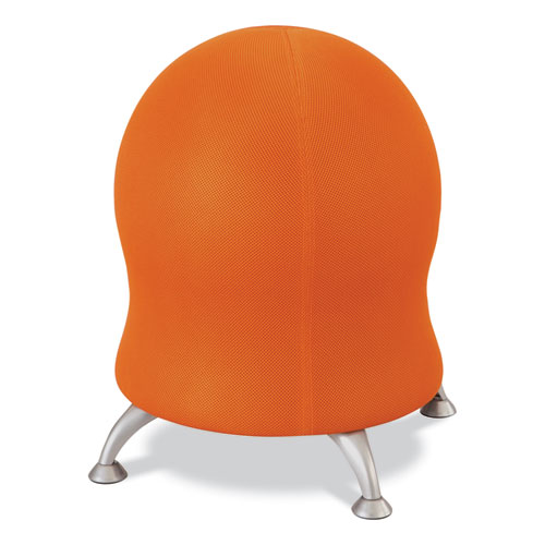 Zenergy Ball Chair, Backless, Supports Up to 250 lb, Orange Fabric, Ships in 1-3 Business Days