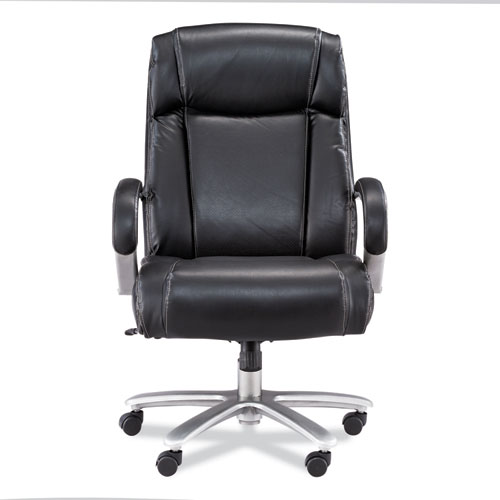 Image of Safco® Lineage Big & Tall High Back Task Chair, Max 500 Lb, 20.5" To 24.25" High Black Seat, Chrome Base, Ships In 1-3 Business Days