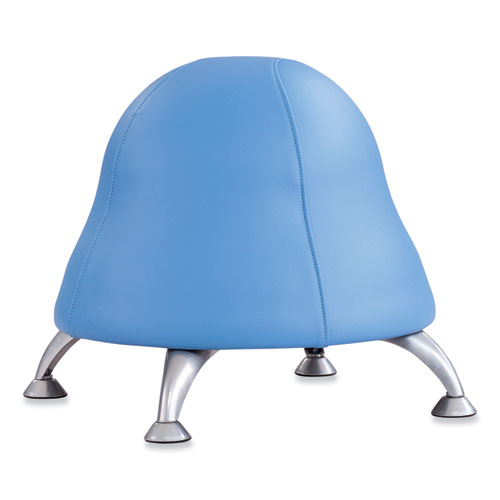 Safco® Runtz Ball Chair, Backless, Supports Up To 250 Lb, Baby Blue Vinyl Seat, Silver Base, Ships In 1-3 Business Days