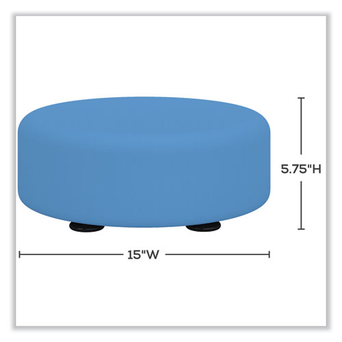Image of Safco® Learn 15" Round Vinyl Floor Seat, 15" Dia X 5.75"H, Baby Blue, Ships In 1-3 Business Days