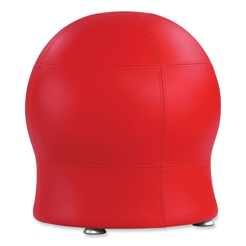 Zenergy Ball Chair, Backless, Supports Up to 250 lb, Red Vinyl, Ships in 1-3 Business Days