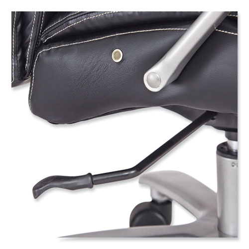 Image of Safco® Lineage Big and Tall Mid Back Task Chair 28" Back, Supports Up to 400 lb, 21.5" - 25.25" Seat Height, Black Seat, Chrome Base