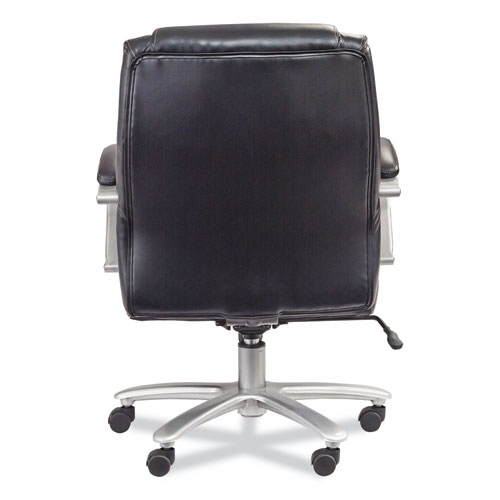 Image of Safco® Lineage Big&Tall Mid Back Task Chair 28" Back, Max 400 Lb, 21.5" To 25.25" High Black Seat, Chrome,Ships In 1-3 Business Days