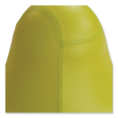 Runtz Swivel Ball Chair, Backless, Supports Up to 250 lb, Green Vinyl, Ships in 1-3 Business Days