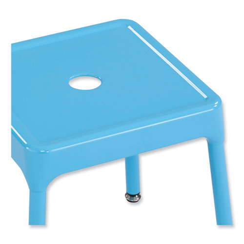 Image of Safco® Steel Guest Stool, Backless, Supports Up To 275 Lb, 15" To 15.5" Seat Height, Baby Blueseat/Base, Ships In 1-3 Business Days